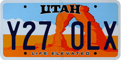 UT license plate Y270LX