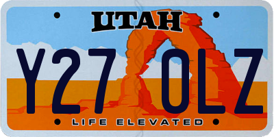 UT license plate Y270LZ