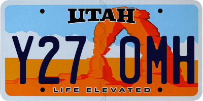UT license plate Y270MH