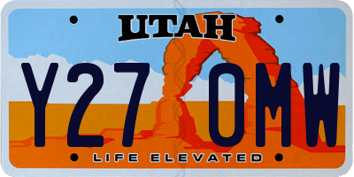 UT license plate Y270MW