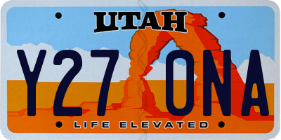 UT license plate Y270NA