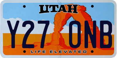 UT license plate Y270NB