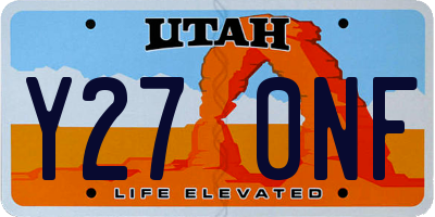 UT license plate Y270NF
