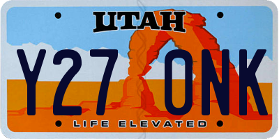 UT license plate Y270NK
