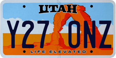 UT license plate Y270NZ