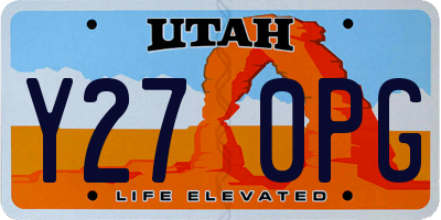 UT license plate Y270PG