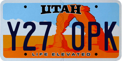 UT license plate Y270PK
