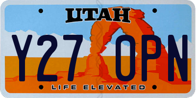 UT license plate Y270PN