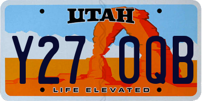 UT license plate Y270QB