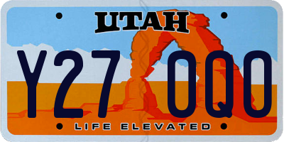 UT license plate Y270QO