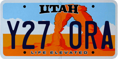 UT license plate Y270RA