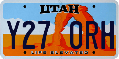 UT license plate Y270RH