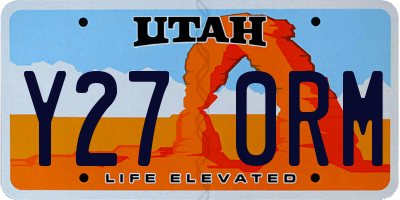 UT license plate Y270RM