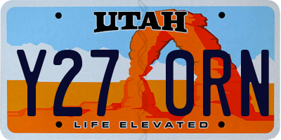 UT license plate Y270RN