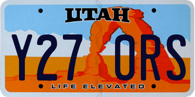 UT license plate Y270RS