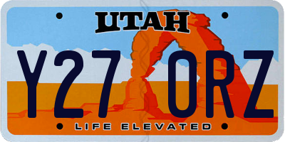 UT license plate Y270RZ