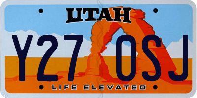 UT license plate Y270SJ