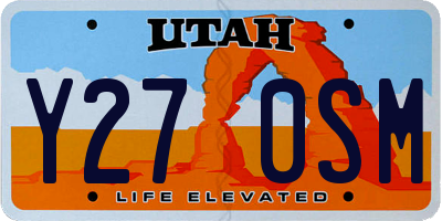 UT license plate Y270SM