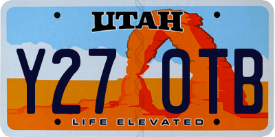 UT license plate Y270TB