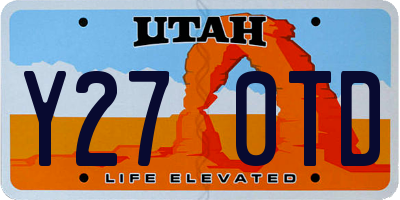 UT license plate Y270TD