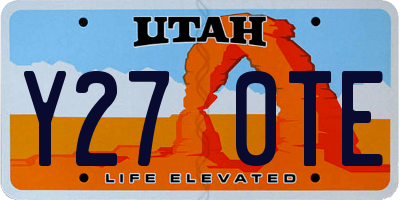 UT license plate Y270TE