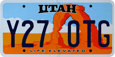 UT license plate Y270TG