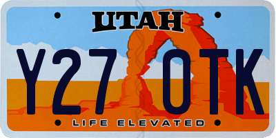 UT license plate Y270TK