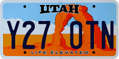UT license plate Y270TN