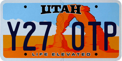 UT license plate Y270TP