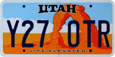 UT license plate Y270TR