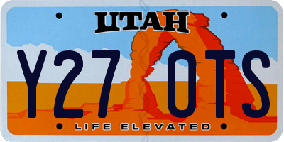 UT license plate Y270TS
