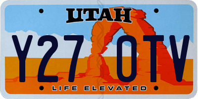 UT license plate Y270TV