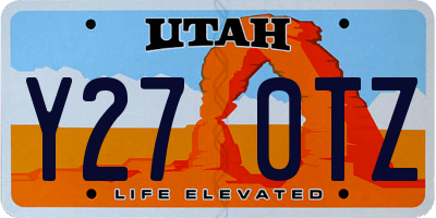 UT license plate Y270TZ