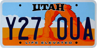 UT license plate Y270UA