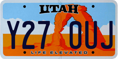 UT license plate Y270UJ