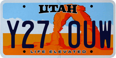 UT license plate Y270UW