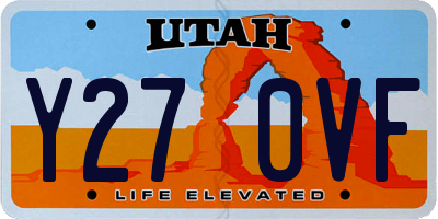 UT license plate Y270VF