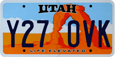UT license plate Y270VK