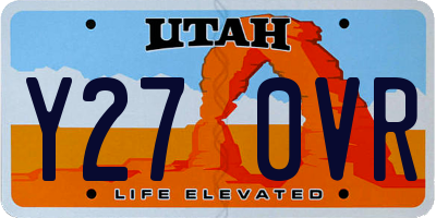UT license plate Y270VR