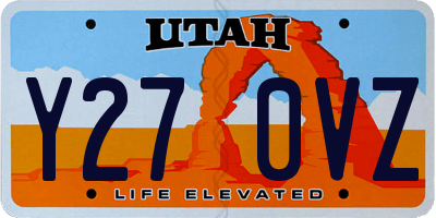 UT license plate Y270VZ