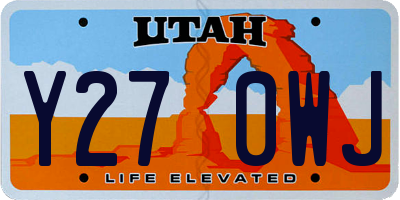 UT license plate Y270WJ