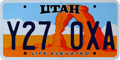 UT license plate Y270XA