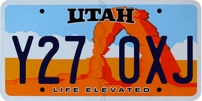 UT license plate Y270XJ