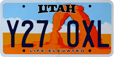 UT license plate Y270XL