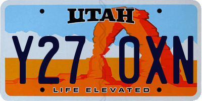 UT license plate Y270XN