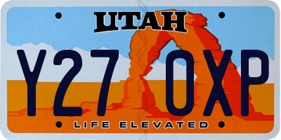 UT license plate Y270XP