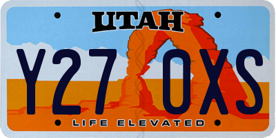 UT license plate Y270XS