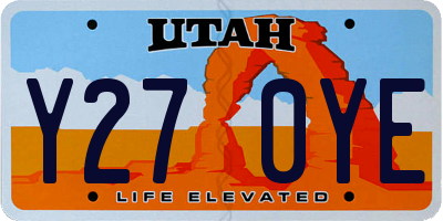 UT license plate Y270YE