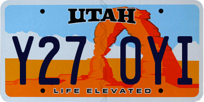 UT license plate Y270YI