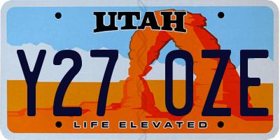 UT license plate Y270ZE